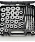 Premium Diamond Valve Seat Reamer Repair Kit For Family Cars 22mm To 38mm Hard Alloy Cutter Tool With Complete Storage Case Fix Minor Engine Jobs Without The Shop Hassle, open case with cutters