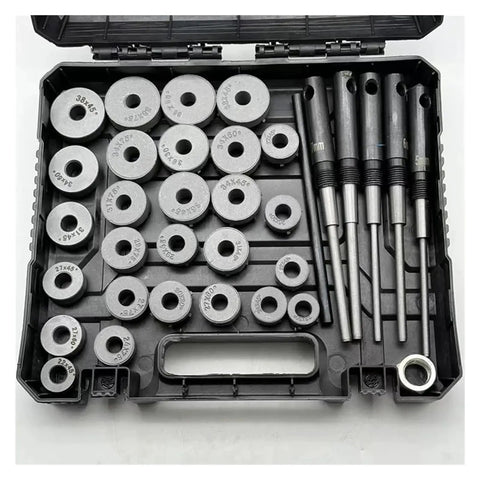 Premium Diamond Valve Seat Reamer Repair Kit For Family Cars 22mm To 38mm Hard Alloy Cutter Tool With Complete Storage Case Fix Minor Engine Jobs Without The Shop Hassle, open case with cutters