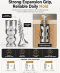 Heavy Duty 6×14mm Door Hinge Thread Repair Screws Kit shown with zinc-plated anchors for cabinet hinge hole repair