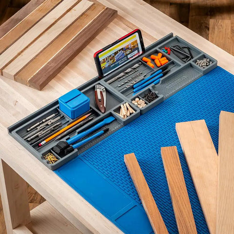 Silicone Project Tray Flexible Catch All Organizer For Small Parts Portable Tool Tray With Compartments And Glue Shedding Surface
