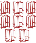 8 Pack Red 1/2 Inch Fire Sprinkler Head Guard Cage Protector Shield With Double Hook Ceiling Bracket, heavy iron design.