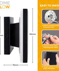 Side view of Edge LED Wall Light Indoor Outdoor Black Modern Sconce, Waterproof IP65, Warm White 3000K, 660 Lumen installation guide.