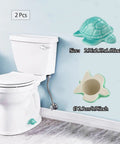 Heckin Adorable Ceramic Sea Turtle Toilet Bolt Caps Set Of 2 Snazzy Screw Cover beside a toilet for decorative use.