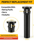 Diagram of Two Pack CNC Solid Nylon Trash Can Lid Hinge Pins Not 3D Printed For Rehrig Sierra And Huskylite 95-Gallon Wheelie Bins.