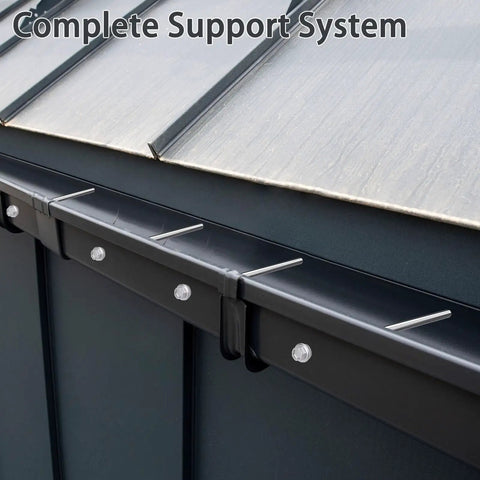 Installed 30 Pack 8 Inch Stainless Steel Gutter Screws With 304 Stainless Sleeves For 6 Inch Gutters showing secure fasteners