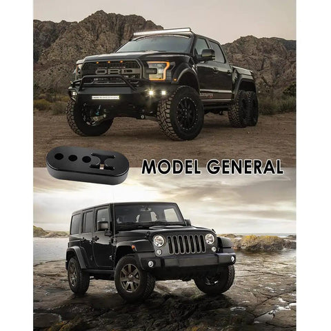 Adjustable Heavy Duty Exhaust Hanger Kit For Cars, Trucks, And SUVs, 12mm Hole, in rugged outdoor setting with two vehicles.
