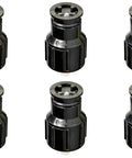 10 Pack Shrub Sprinkler Heads With Half Pattern Spray, Adjustable Water Flow, Built In Filter To Block Clogs, black plastic view