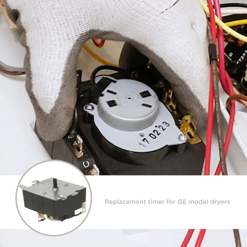 OEM Dryer Timer WE4M533 Replacement Part For Electric And Gas Dryers installation shown in detail