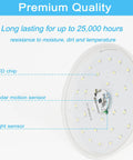 Radar Motion Sensor LED Flood Bulb Outdoor Use 15W 5000K Daylight PAR38 E26 Base 1500LM Dusk To Dawn 100W Equivalent 360 Degree Motion Detection Wide Coverage 2 Pack, front view