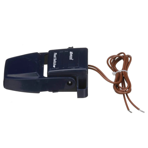 Float Switch For Bilge Pump Automatic Conversion, 12 And 24 Volt CE Rated, 36 Inch Wire, Low Profile Mounting, side view