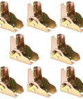 Heavy Duty 8 Pack Foldable Support Brackets Featuring Self Locking Spring Hinge Built Tough Angle Leg Extensions For Tables And Folding Workbenches Quick Release Frame Saves Space, shown from the front.