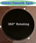 Smooth Rotating Wood Lazy Susan Turntable Serving Tray for Gatherings and Dinners, showing 360° rotating surface and smooth operation.