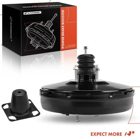 Heavy Duty Vacuum Brake Booster Built Tough For Smooth Street Stopping Power Fits Acura Tsx Honda Accord Crosstour Crv Pilot with black finish.