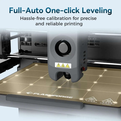 Beginner Friendly Adventurer 5M 3D Printer With Auto Leveling And Direct Drive showcasing auto bed leveling feature.