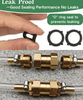 Heavy Duty Brass Garden Hose Female To Female Adapter For Leak Proof Connections, Double Female Three Quarter GHT Connector For Sprinklers, Irrigation, RV And Pool Use, Fits Most Hoses With Precision Threads, brass O-rings shown