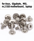 46 Pieces NVMe M.2 SSD Mounting Screws for Asus Gigabyte ASRock MSI Laptops Desktops