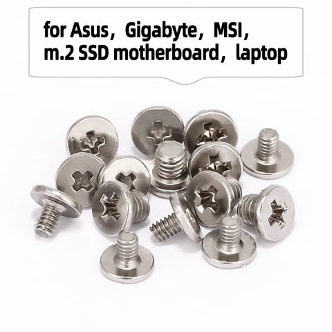 46 Pieces NVMe M.2 SSD Mounting Screws for Asus Gigabyte ASRock MSI Laptops Desktops