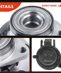 Close-up of 2 Pack Front Wheel Bearing And Hub Assembly For Ford F-150 And F-250 7-Lug ABS 4WD 1997-2004 Heavy Duty Roller Bearing