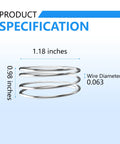 5 Pack Heavy Duty Compression Springs Stainless Steel Set showing 1.18-inch diameter and 0.98-inch length for auto repair.