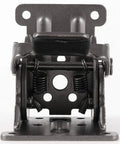 Workhorse Heavy Duty Foldable Support Brackets 8 Pack, Rust Proof Copper Steel Hinges With Hardware, front view of a durable metal hinge with springs.