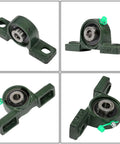 UCP201-8 Pillow Block Bearing Set 6 Pack Self Aligning With Spherical Outer Ring Pre Lubricated, iron housing