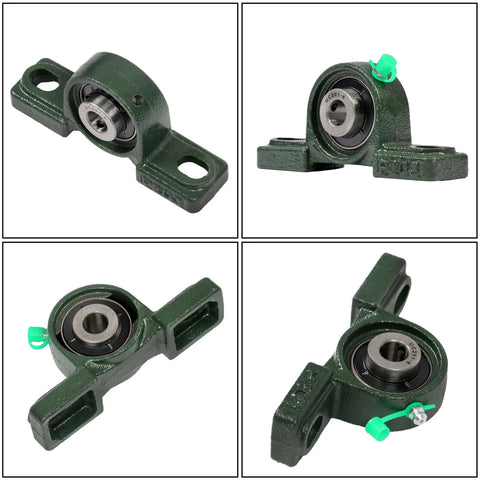 UCP201-8 Pillow Block Bearing Set 6 Pack Self Aligning With Spherical Outer Ring Pre Lubricated, iron housing