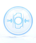 Mini 6 Oz PPS Paint Cup Lids And Liners Kit component showing top view of a lid with 50 Disposable Lids And 20 Sealing Plugs