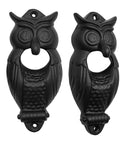 Solid Rockin Cast Iron Wall Mounted Bottle Opener Set Of Two Rustic Owl Design heavy duty black cast iron openers.
