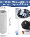 XVXUOU replacement kit for Ecovacs Deebot X8 Pro; microfiber mop roller, dust bin, filter, front wheel, side brush.