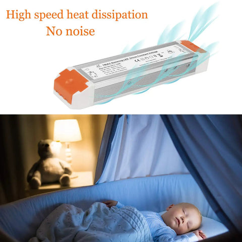 Dimmable LED Driver 120W 12V DC Power Supply For Christmas Lights Quiet Operation Regulated Constant Voltage Transformer