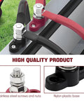 Two Pack Insulated Battery Terminal Block With Single Stud Posts For 12 Volt Systems Five Sixteenth Inch Cable Junction Block Distribution Busbar For Cars Boats And Marine Rigs Positive And Negative Posts black and red cable terminals with nylon base