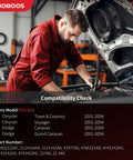 Mechanic checking car compatibility for Hydraulic Power Steering Rack And Pinion Assembly for Chrysler Town and Country 2001-2004
