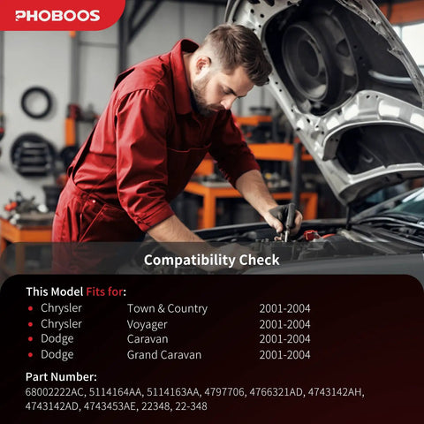 Mechanic checking car compatibility for Hydraulic Power Steering Rack And Pinion Assembly for Chrysler Town and Country 2001-2004