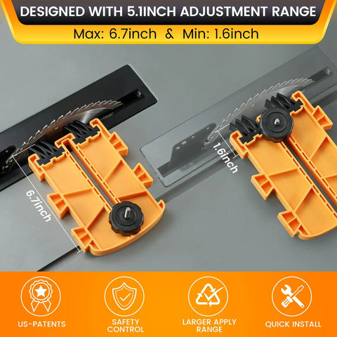 Pro Grade Featherboard For Table Saws, Router Tables And Band Saws, Kickback Prevention And Precision Feed Control, size adjustment