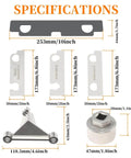 Camshaft Retaining And Alignment Timing Tool Kit For General Motors Vehicles, detailed specifications and component sizes.