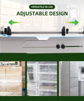 Heavy Duty Stainless Steel Tabletop Stretch Film Dispenser With Smooth Slide Cutter For 16 To 26 Inch Plastic Wrap Rolls in adjustable design.