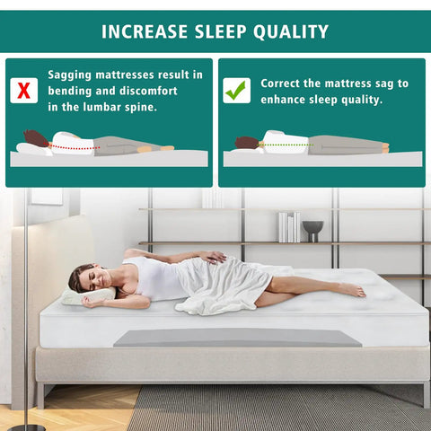 High Density Foam Bed Support Pad Slays Sagging Mattresses With No Sweat Setup And Reinforced Flat Top enhancing sleep quality.