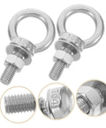Beefy Heavy Duty Stainless Steel Swing Hardware Kit With Eye Bolts And Fixed Installation Buckles For Hammocks And Swings High Load Capacity With Quick Setup Screws And Bolts, 304 stainless steel eye bolts