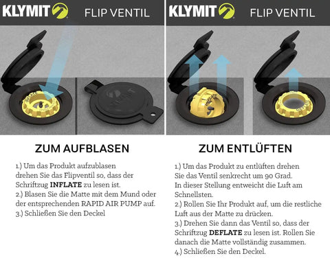 Klymit flip valve instructions for Static V2 Dope Inflatable Sleeping Pad For Camping And Backpacking Ultralight Portable Air Bed.