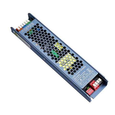 Dimmable 48V LED Driver Power Supply 200W Transformer Adapter, compact aluminum design with visible components and terminals.