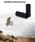 Black aluminum end caps from 50 Piece Aluminum Alloy Bike Cable End Caps Kit For 4mm And 5mm Derailleur And Brake Wires Ferrule Set