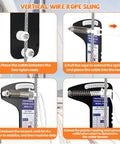 PT2 Sailboat Rigging Tension Gauge With Hands Free Operation Pro Grade Force Meter For Wire Rope And Standing Rigging Measures Three Sixteenths Seven Thirty Seconds And Quarter Inch Cables Up To Two Thousand Pounds, vertical wire rope sling on sailboat