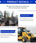 Compact Backhoe Loader Tractor 4x4 Do It All Digger And Loader For Backyard Gardening Farmland Small Construction Projects And Daily Property Maintenance Workhorse with interior view of luxurious cab and bold hydraulic cylinder