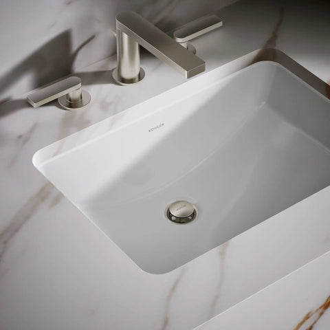 Slick Undermount Bathroom Sink Crafted From Premium Vitreous China With Glossy White Finish And Deep Curved Basin For Seamless Counter Install And Legit Spa Vibes To Upgrade Your Daily Bathroom Setup Today