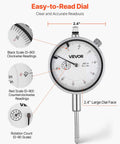 Dial Test Indicator With Dual Rod Stand And Storage Case, 2.4-inch dial, stainless steel, non-magnetic setup for precision.