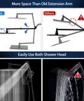 Comparison of 10 Inch Rainfall Shower Head With 16 Inch Adjustable Extension Arm And Handheld Combo in oil rubbed bronze.