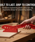 Heckuva Woodworking Push Stick With Safety Block For Table Saw Router Or Band Saw Shop Gear featuring thickened red ABS plastic and ergonomic grip.