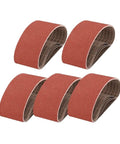 Heavy Duty Abrasive Screen Band Sander Belts For Effortless Grinding And Flawless Polishing, 5 Pack Sized 610X100MM, 100 Grit, stacked view.