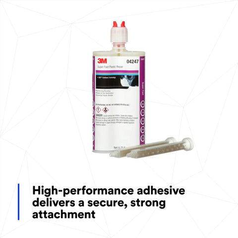 Fast Acting Plastic Repair Epoxy Adhesive That Sets In Seconds Two Part Glue For Any Surface Translucent Finish 200 ML Cartridge with nozzles