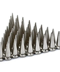 Heavy Duty Zinc Alloy Metal Spike Studs Large Screw Back Tree Nails For Leather Jacket Bag And Shoe Custom Crafts grouped in a triangle.